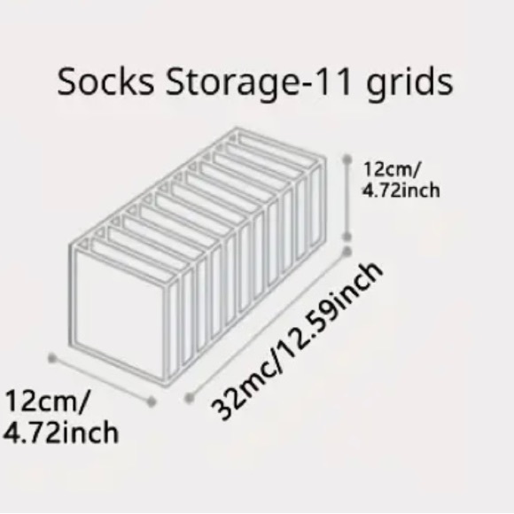 1Pc Multi-Grid Underwear Drawer Storage Box,Foldable also for socks. Organizer - Picture 2 of 2